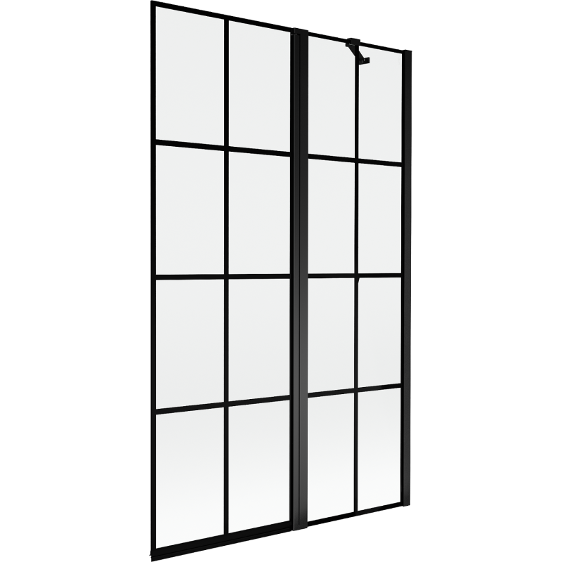 Mexen Mist 2-panel shower screen right 110 x 150 cm, black grid, black - 8A9-110-011-70-77-P