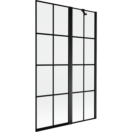 Mexen Mist 2-panel shower screen right 110 x 150 cm, black grid, black - 8A9-110-011-70-77-P