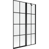 Mexen Mist 2-panel folding shower screen right 110 x 150 cm, black grid, black - 8A9-110-011-70-77-P