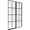 Mexen Mist 2-panel shower screen right 110 x 150 cm, black grid, black - 8A9-110-011-70-77-P