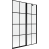 Mexen Mist 2-panel shower screen right 120 x 150 cm, black grid, black - 8A9-120-011-70-77-P