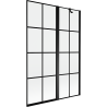 Mexen Mist shower screen 2-wing right 120 x 150 cm, black grid, black - 8A9-120-011-70-77-P