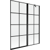Mexen Mist 2-door shower screen right 140 x 150 cm, black grid, black - 8A9-140-011-70-77-P