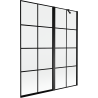 Mexen Mist 2-panel shower screen right 140 x 150 cm, black grid, black - 8A9-140-011-70-77-P