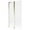 Mexen Mist L bath screen 2-winged 100 x 150 cm, transparent, gold - 8A9L-100-011-50-00