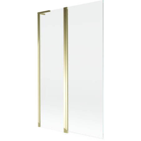 Mexen Mist L bath screen 2-wing 110 x 150 cm, transparent, gold - 8A9L-110-011-50-00