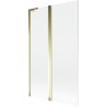 Mexen Mist L bath screen 2-wing 110 x 150 cm, transparent, gold - 8A9L-110-011-50-00