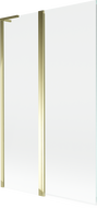 Mexen Mist L bath screen 2-wing 110 x 150 cm, transparent, gold - 8A9L-110-011-50-00