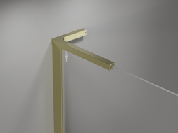 Mexen Mist L bath screen 2-wing 120 x 150 cm, transparent, gold - 8A9L-120-011-50-00