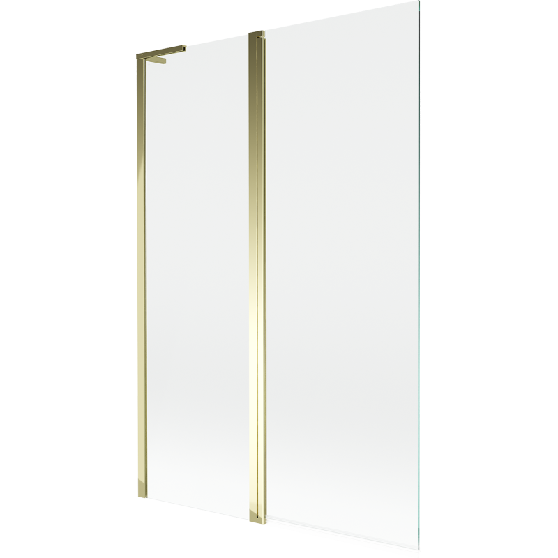 Mexen Mist L 2-wing bath screen 120 x 150 cm, transparent, gold - 8A9L-120-011-50-00