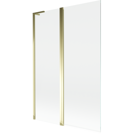 Mexen Mist L 2-wing bath screen 120 x 150 cm, transparent, gold - 8A9L-120-011-50-00