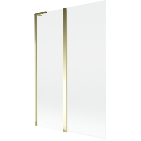 Mexen Mist L bath screen 2-wing 120 x 150 cm, transparent, gold - 8A9L-120-011-50-00