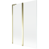 Mexen Mist L 2-wing bath screen 120 x 150 cm, transparent, gold - 8A9L-120-011-50-00