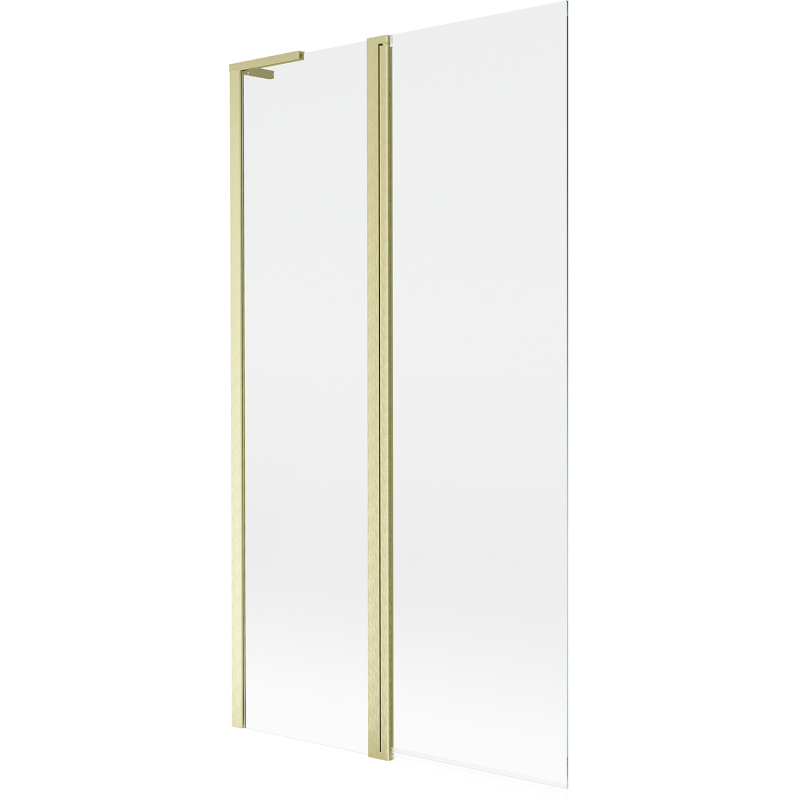 Mexen Mist L 2-panel bath screen 100 x 150 cm, transparent, brushed gold - 8A9L-100-011-55-00