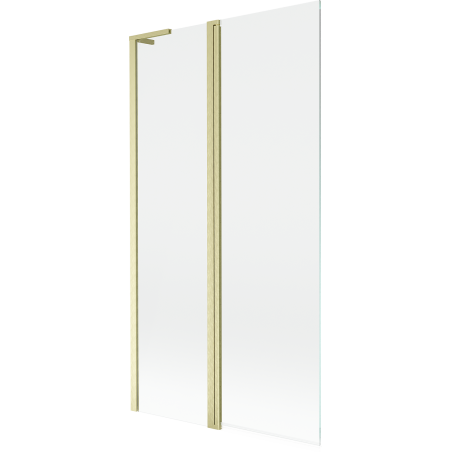 Mexen Mist L 2-panel bath screen 100 x 150 cm, transparent, brushed gold - 8A9L-100-011-55-00