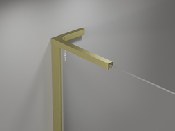 Mexen Mist L 2-wing shower screen 100 x 150 cm, transparent, brushed gold - 8A9L-100-011-55-00