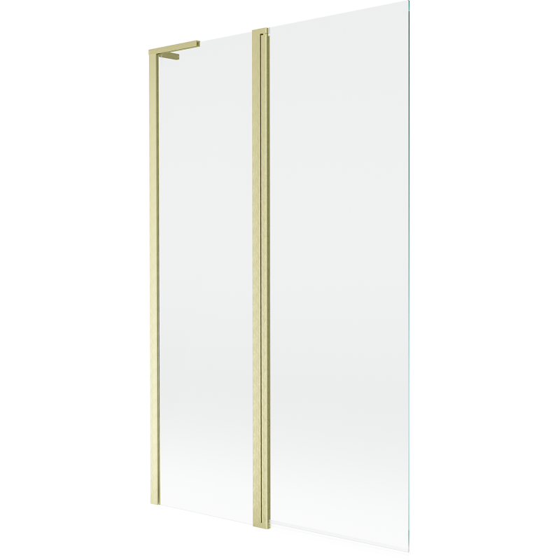 Mexen Mist L 2-panel bath screen 110 x 150 cm, transparent, brushed gold - 8A9L-110-011-55-00
