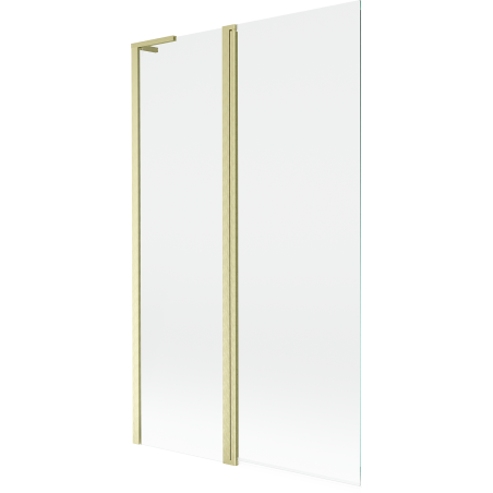 Mexen Mist L 2-panel bath screen 110 x 150 cm, transparent, brushed gold - 8A9L-110-011-55-00