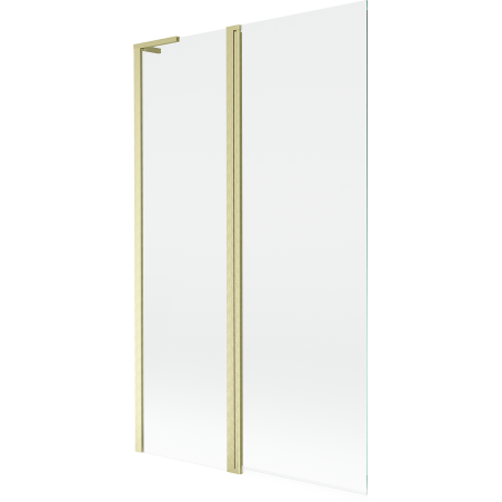 Mexen Mist L 2-panel bathtub screen 110 x 150 cm, transparent, brushed gold - 8A9L-110-011-55-00
