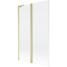 Mexen Mist L 2-panel bath screen 110 x 150 cm, transparent, brushed gold - 8A9L-110-011-55-00