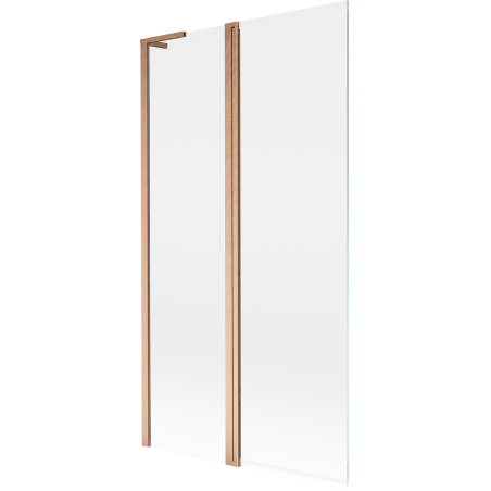 Mexen Mist L 2-panel bath screen 100 x 150 cm, transparent, brushed copper - 8A9L-100-011-65-00