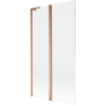 Mexen Mist L 2-wing bath screen 100 x 150 cm, transparent, brushed copper - 8A9L-100-011-65-00