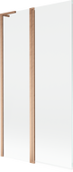 Mexen Mist L 2-panel bath screen 100 x 150 cm, transparent, brushed copper - 8A9L-100-011-65-00