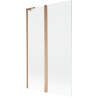 Mexen Mist L bath screen 2-wing 110 x 150 cm, transparent, brushed copper - 8A9L-110-011-65-00