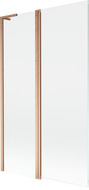 Mexen Mist L 2-wing bath screen 110 x 150 cm, transparent, brushed copper - 8A9L-110-011-65-00