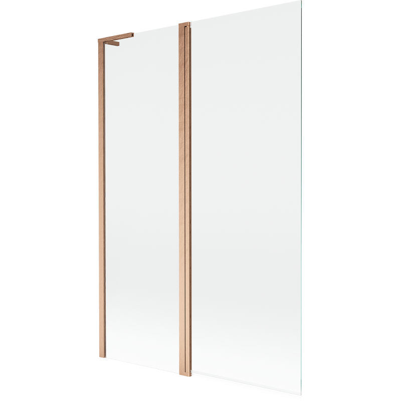 Mexen Mist L shower screen 2-panel 120 x 150 cm, transparent, brushed copper - 8A9L-120-011-65-00