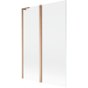 Mexen Mist L 2-panel bath screen 120 x 150 cm, transparent, brushed copper - 8A9L-120-011-65-00
