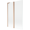 Mexen Mist L shower screen 2-panel 120 x 150 cm, transparent, brushed copper - 8A9L-120-011-65-00