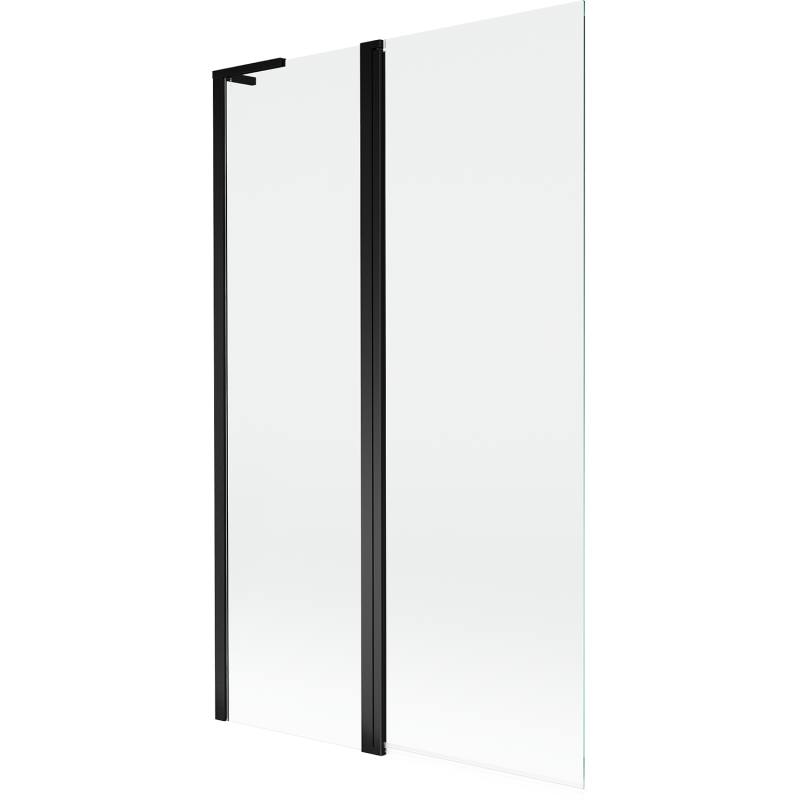 Mexen Mist L 2-wing Bath Screen 110 x 150 cm, Transparent, Black - 8A9L-110-011-70-00
