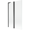 Mexen Mist L 2-wing Bath Screen 110 x 150 cm, Transparent, Black - 8A9L-110-011-70-00