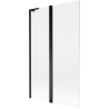 Mexen Mist L shower screen 2-wing 110 x 150 cm, transparent, black - 8A9L-110-011-70-00