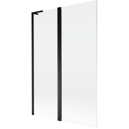 Mexen Mist L 2-wing 110 x 150 cm Shower Screen, Transparent, Black - 8A9L-120-011-70-00