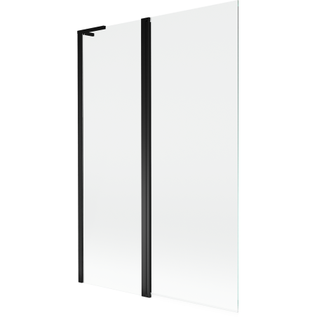 Mexen Mist L Bath Screen 2-Wing 110 x 150 cm, Transparent, Black - 8A9L-120-011-70-00