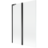 Mexen Mist L 2-wing bath screen 120 x 150 cm, transparent, black - 8A9L-120-011-70-00