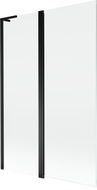 Mexen Mist L 2-wing bath screen 120 x 150 cm, transparent, black - 8A9L-120-011-70-00