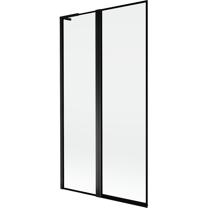 Mexen Mist L left 2-panel bathtub screen 100 x 150 cm, black frame, black - 8A9L-100-011-70-70-L
