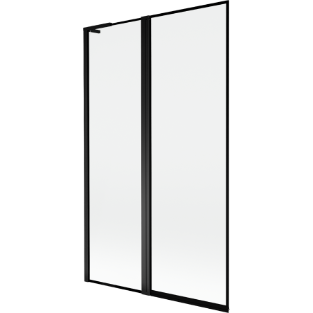Mexen Mist L 2-panel left bath screen 110 x 150 cm, black frame, black - 8A9L-110-011-70-70-L