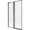 Mexen Mist L 2-panel left bath screen 110 x 150 cm, black frame, black - 8A9L-110-011-70-70-L