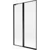 Mexen Mist L 2-panel left-hand bath screen 110 x 150 cm, black frame, black - 8A9L-110-011-70-70-L