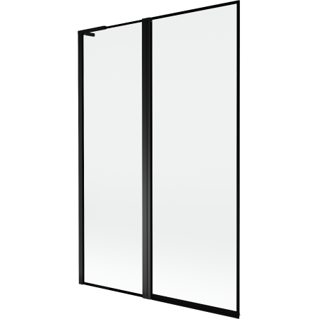 Mexen Mist L 2-panel Bathtub Screen Left 120 x 150 cm, Black Frame, Black - 8A9L-120-011-70-70-L
