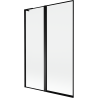 Mexen Mist L 2-panel Bathtub Screen Left 120 x 150 cm, Black Frame, Black - 8A9L-120-011-70-70-L