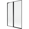 Mexen Mist L Bath Screen 2-Panel Left 120 x 150 cm, Black Frame, Black - 8A9L-120-011-70-70-L