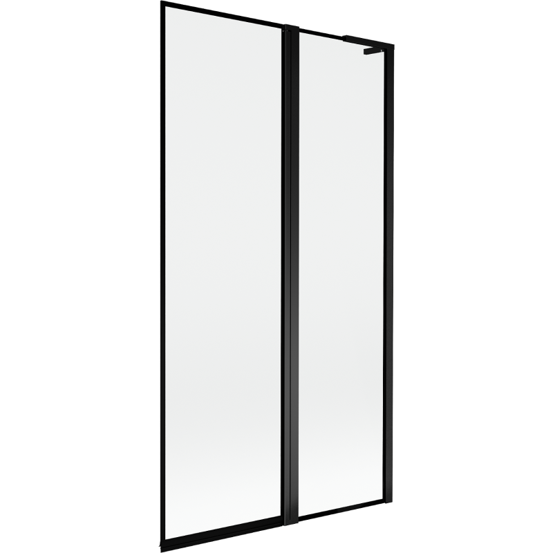 Mexen Mist L 2-winged right-hand bath screen 100 x 150 cm, black frame, black - 8A9L-100-011-70-70-P