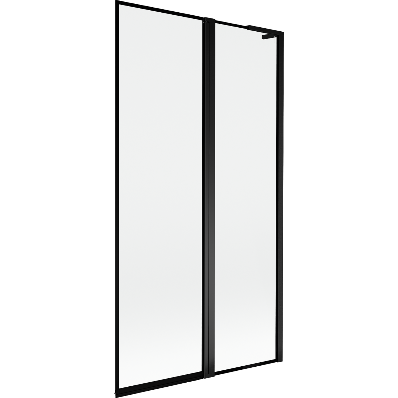 Mexen Mist L Bathtub Screen 2-Panel Right 100 x 150 cm, Black Frame, Black - 8A9L-100-011-70-70-P