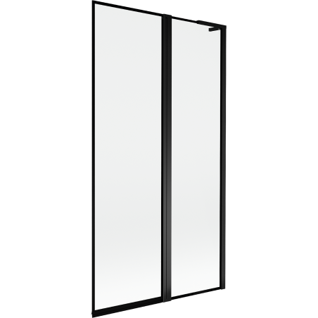 Mexen Mist L Bathtub Screen 2-Panel Right 100 x 150 cm, Black Frame, Black - 8A9L-100-011-70-70-P