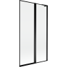 Mexen Mist L Bathtub Screen 2-Panel Right 100 x 150 cm, Black Frame, Black - 8A9L-100-011-70-70-P